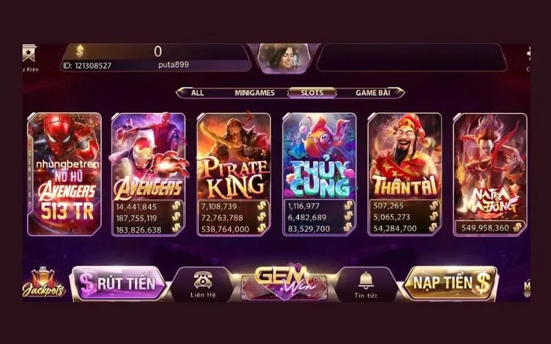 Giao diện chính thức của slot game khi bạn truy cập đúng link